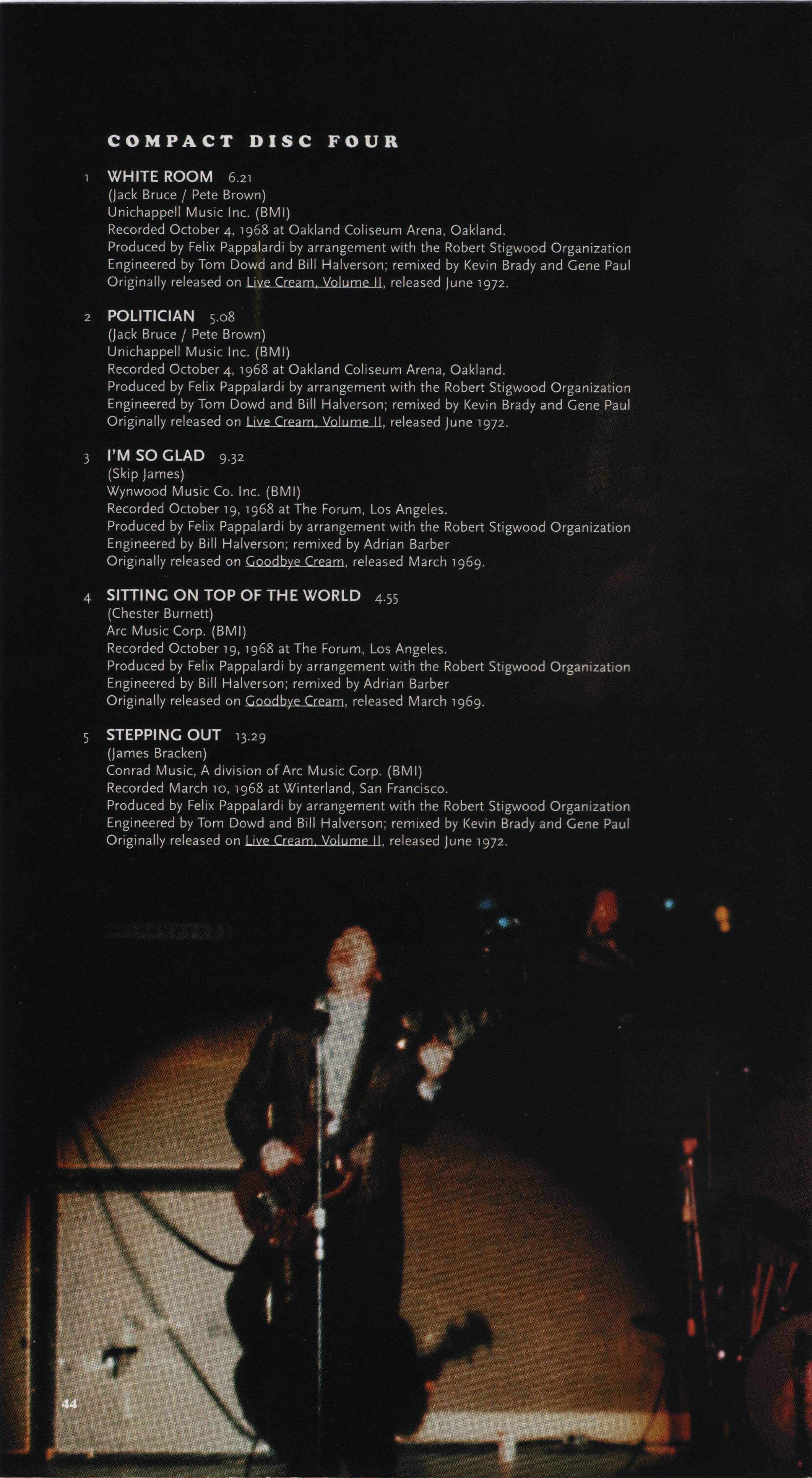 Cream Those Were the Days : Booklet 44